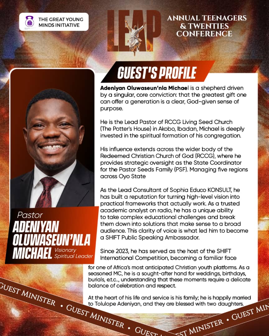 Pastor Adeniyan Oluwaseun'nla Michael